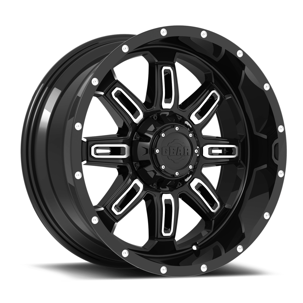 725 Dominator Gloss Black with Machined Accents Truck Wheel