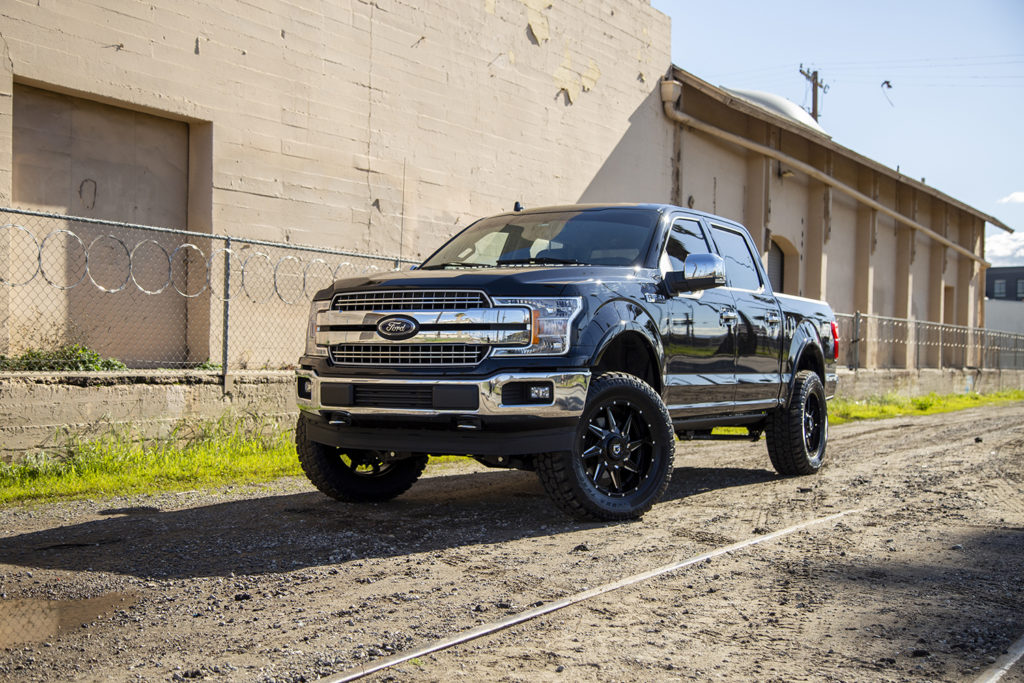 Off Road Truck with Black Milled Truck Wheels