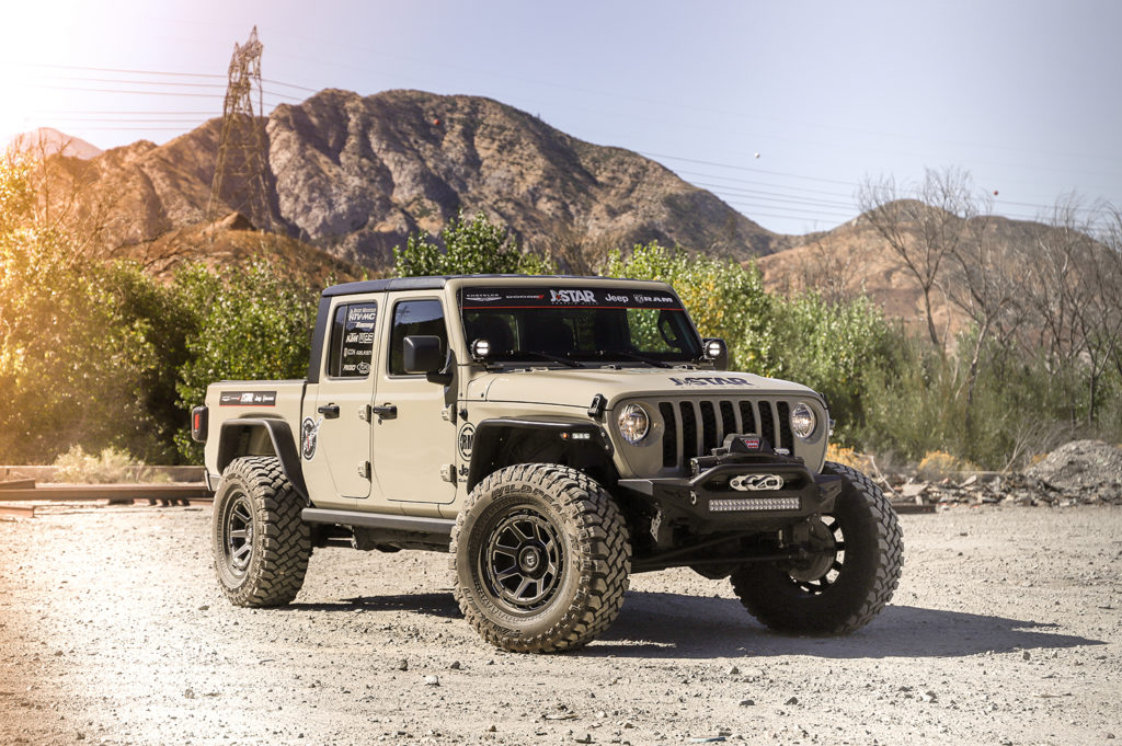 Jeep with Large Tires and Black Rims