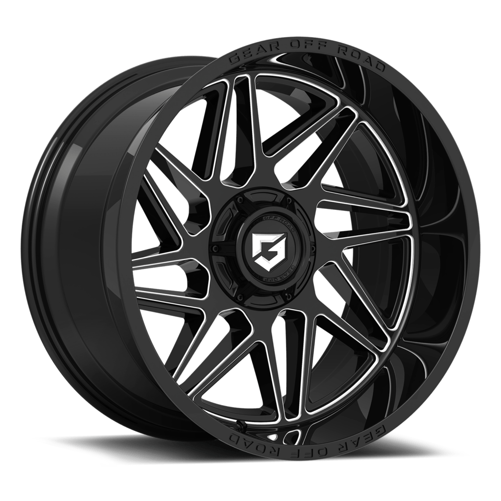 761 Ratio Black Milled Truck Wheel